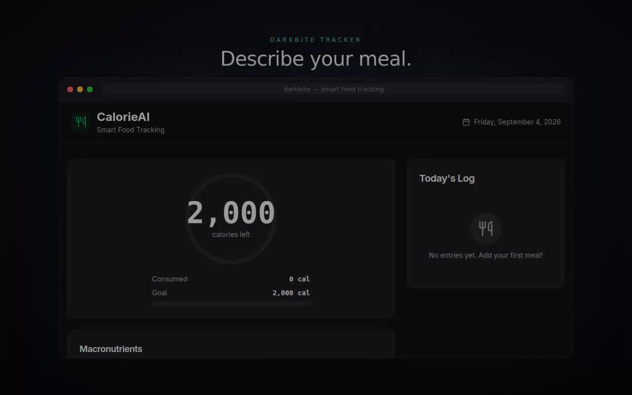 Darkbite Tracker interface